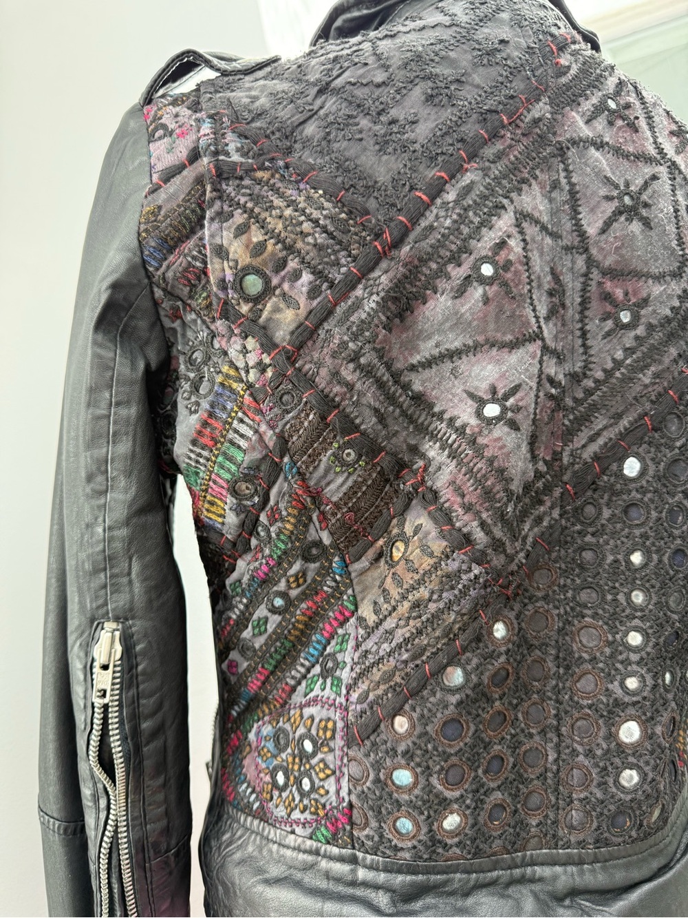 Muubaa Aztec Free People Leather Jacket RARE - Picture 11 of 16